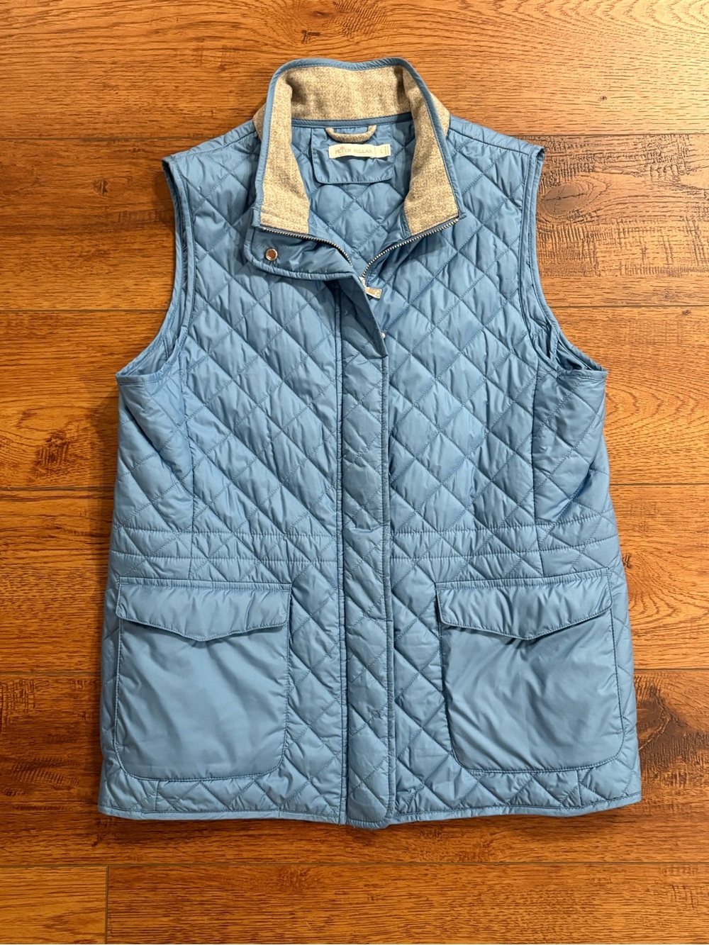 Peter Millar Addison Quilted Vest Blue Women’s Large Travel Country Club